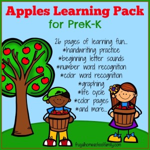 Your little ones will LOVE learning this fall with this apple-themed learning pack for kids in grades K-2! | embarkonthejourney.com
