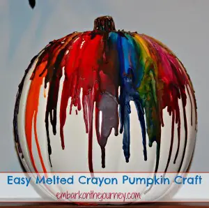 Melted Crayon Pumpkin Craft