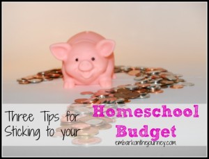 Here are three tips to help you stick to your homeschool budget. | embarkonthejourney.com