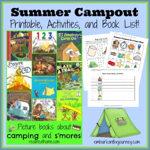 Summer Campout Printable, Activities, and Book List | embarkonthejourney.com