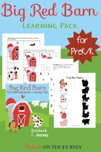 Preschoolers and kindergarteners will love these hands-on activities and free printables to go along with Margaret Wise Brown's "Big Red Barn!" | embarkonthejourney.com