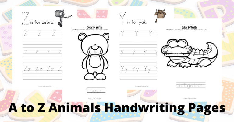 animals-handwriting-pages
