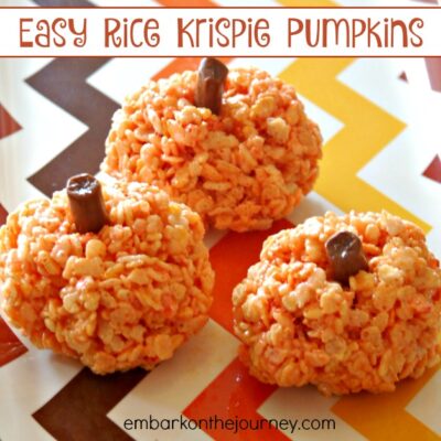 Easy Rice Krispie Pumpkins