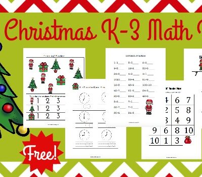 FREE Christmas Math Pack for K-3