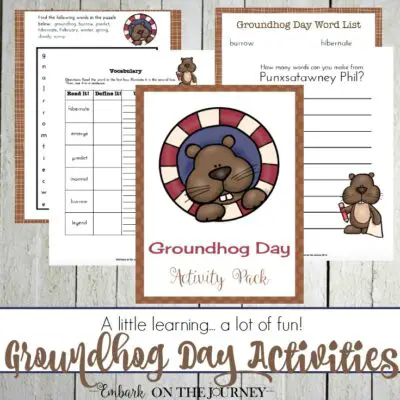 Your kids will enjoy completing these Groundhog Day activities during your winter homeschooling! @homeschljourney