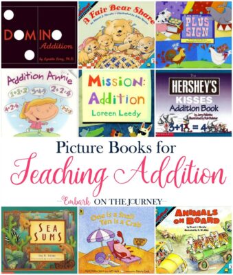 These picture books will bring your math lessons to life! Introduce or reinforce addition with these picture books and my free printables. | embarkonthejourney.com