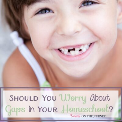 Should You Worry About Gaps in Your Homeschool?