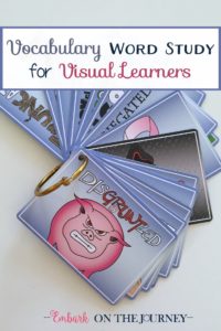Marie's Words provides 550 illustrated vocabulary cards that are perfect for SAT prep! Check out how one mom is using these cards with her middle-schooler. | embarkonthejourney.com