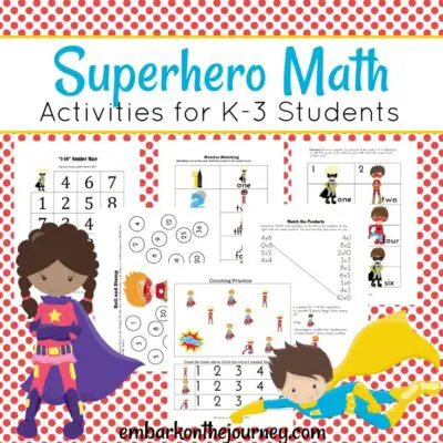 Superhero Math Activities