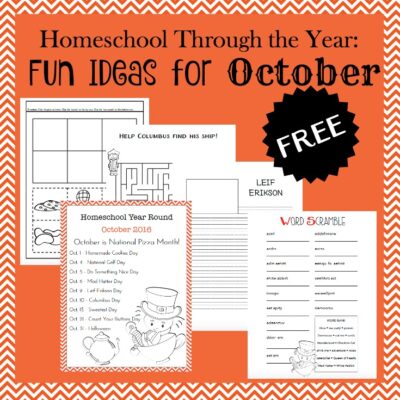 Add some fun studies to your October homeschool lessons with these units, printables, books, and more. | homeschoolpreschool.net