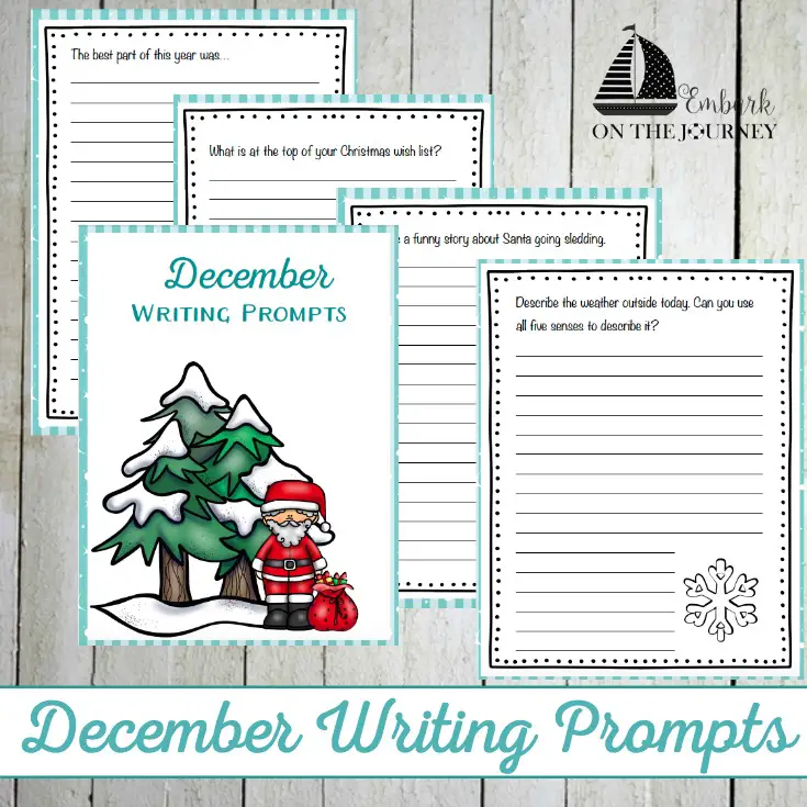 31 Printable December Writing Prompts