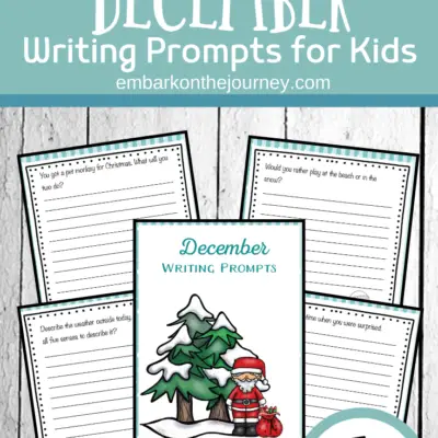 Printable December Writing Prompts