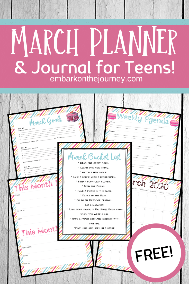 Teen Planner April 2020