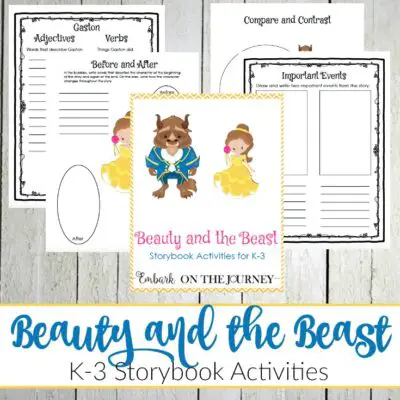 Beauty and the Beast is the perfect addition to your fairy tale unit studies. This storybook companion is the perfect way to analyze the story. | @homeschljourney