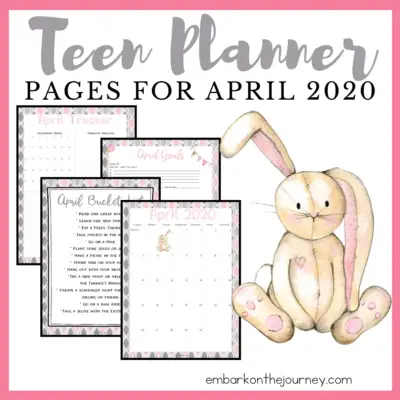 Teen Planner April 2020