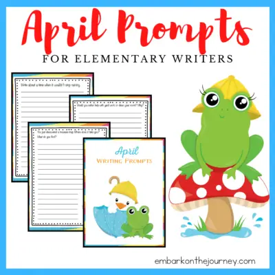 Don’t wait to download and print this awesome set of April writing prompts for elementary students! There are 30 prompts to get you through the month.