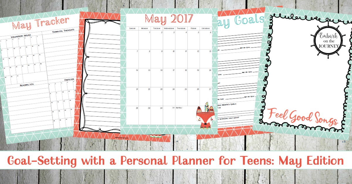 A brand new personal planner for teens designed to help them plan their month, work toward their ...