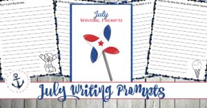 31 elementary writing prompts for July! Keep kids writing and prevent brain-drain this summer with these printable writing prompts.