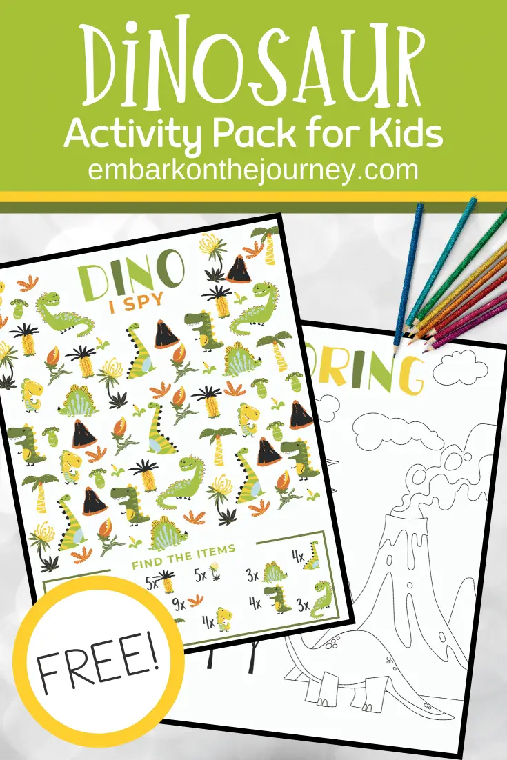 Download and print this fun dinosaur activity pack! It's perfect for quiet time, on-the-go, or anytime! Kids ages 5-8 will love it!
