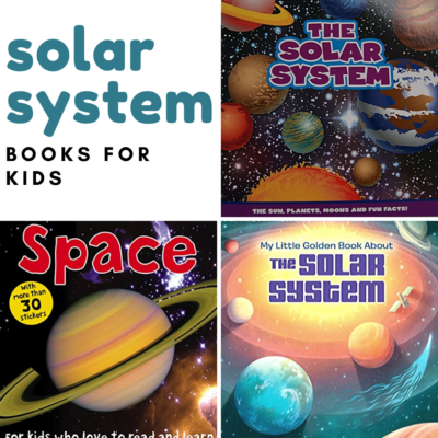 Your budding astronauts will love this collection of solar system books for kids! They'll love learning about the planets, stars, sun, and moon.