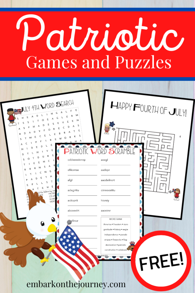 Printable Printable Patriotic Games for Kids of All Ages