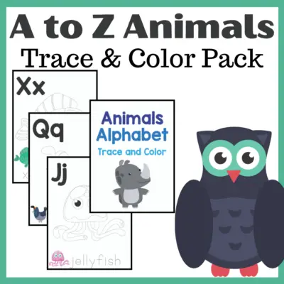 A to Z Animals Trace and Color