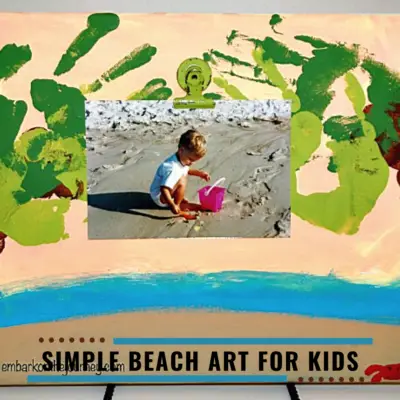 Beach Themed Handprint Art