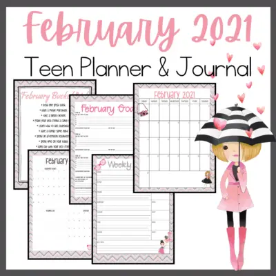 February Teen Planner and Journal