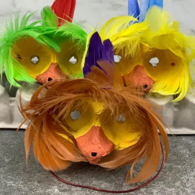 Bird Mask Egg Carton Craft