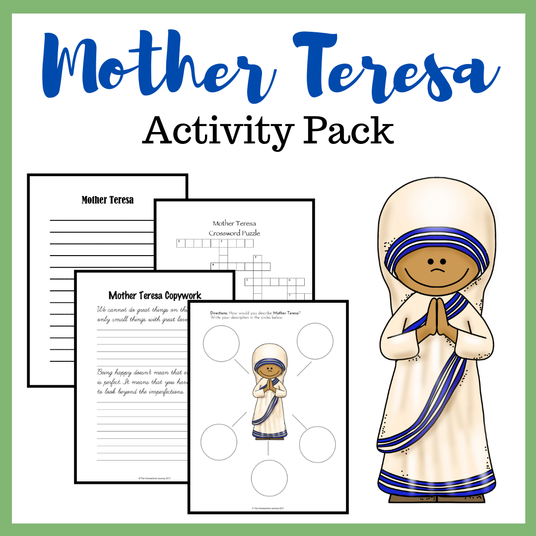 Free Printable Mother Teresa Puzzle Pages