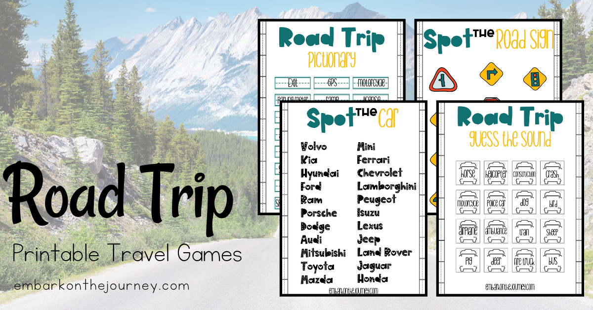 Road Trip Printables for Kids